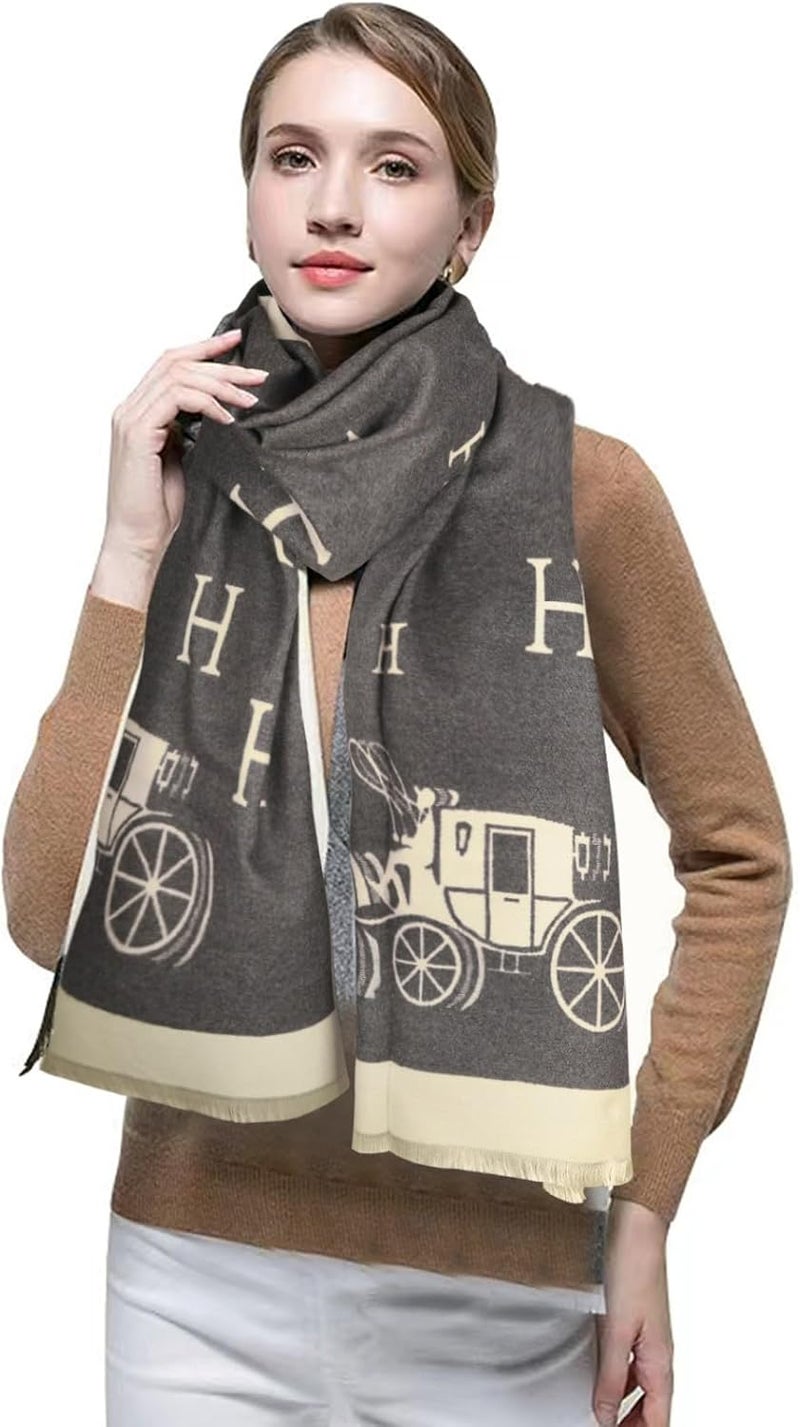 EXTREE Scarfs for Women Pashmina Silky Shawl Wrap for Evening Dressing Blanket Open Front Poncho Cape - Image 4